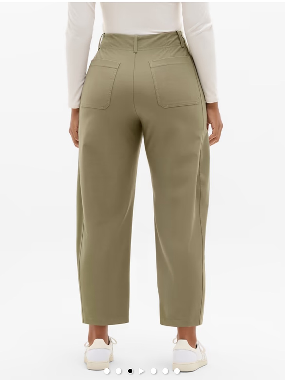 Athleta Olive Green Skyline Barrel HighRise Barrel Pants Sz 10 NWT - Casual, - Picture 2 of 11